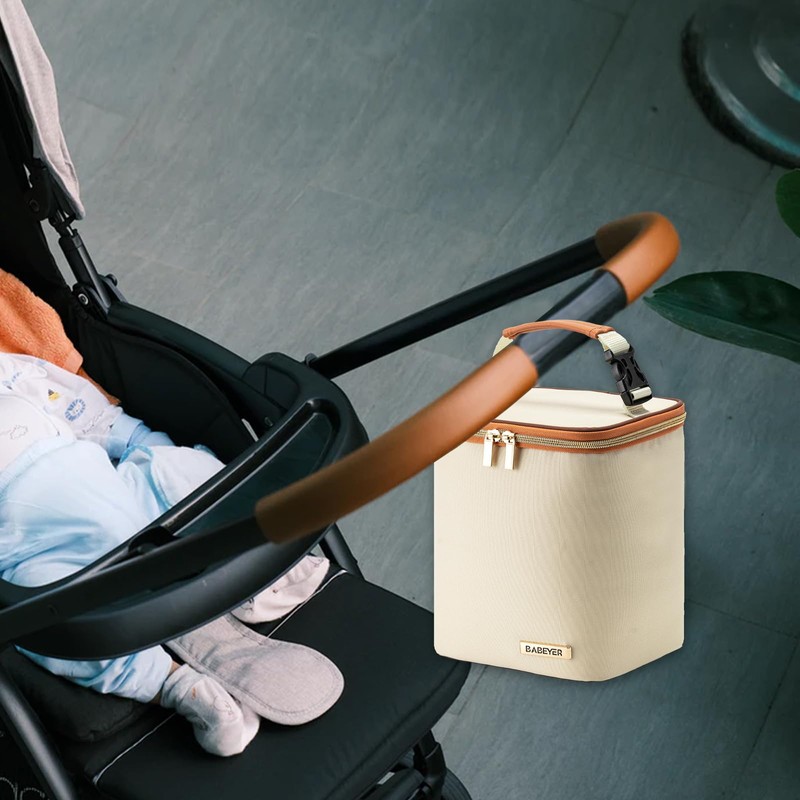 BABEYER Breastmilk Cooler Bag with Ice Pack Fits 4 Baby