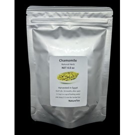 Nature Tea Chamomile Flower  - Matricaria recutita Loose Flowers - 4 oz, Wild Crafted
