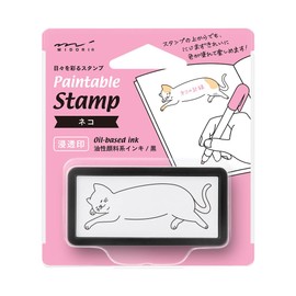 DESIGNPHIL 35504006 Midori Stamp Penetrating Stamp Half Cat Pattern