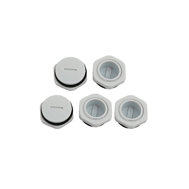 sourcing map GLW-M25 Nylon Male Thread Cable Gland End Cap