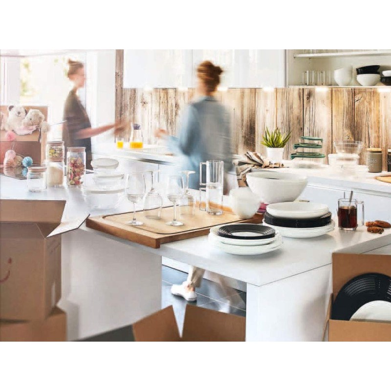 Arcoroc ARC L7611 Harena Flat Plate, 25 cm, Opaline Glass,