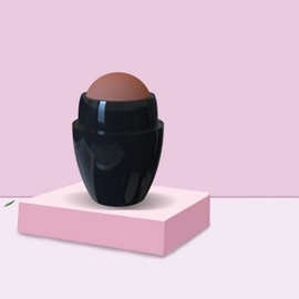 Mikinona Portable Volcanic Face Roller Reusable Oil Control Stick for Facial Skin Care Massage and Oily Skin Black Rolling Cleansing Device