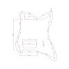 KAISH 11 Hole ST/Strat Style One Humbucker Guitar Pickguard Scratch