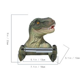 FUYU 3D Dinosaur Holding Roll of Toilet Tissue Wall Mounted Toilet Paper Holder Rack