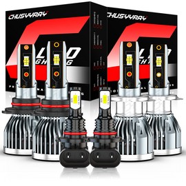 CHUSYYRAY For Lexus ES350 2007 2008 2009 6x 6000K Front LED Bulbs Headlight Hi/Lo+Fog Lamp