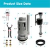 3-Inch Dual Flush Valve Replacement Kit,Compatible with Glacier Bay,Aquasource,Water Ridge