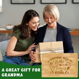 UrJKJV Mimi Mothers Day Gifts - 12X8 Bamboo Cutting Board for Kitchen, Birthday Gift for Women, Christmas Gift for Grandma, Kitchen Decorations, Grandma Gifts for Mimi from Granddaughter Grandson