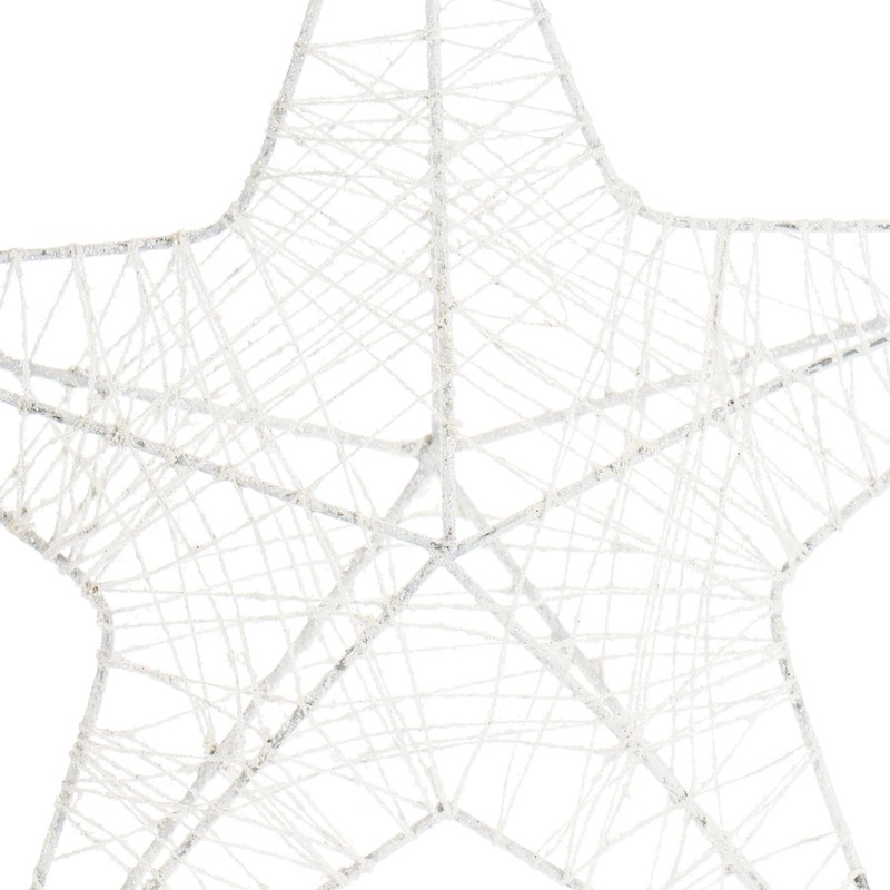 com-four® Decorative Christmas Star, Christmas Star Decoration for Hanging, Metal