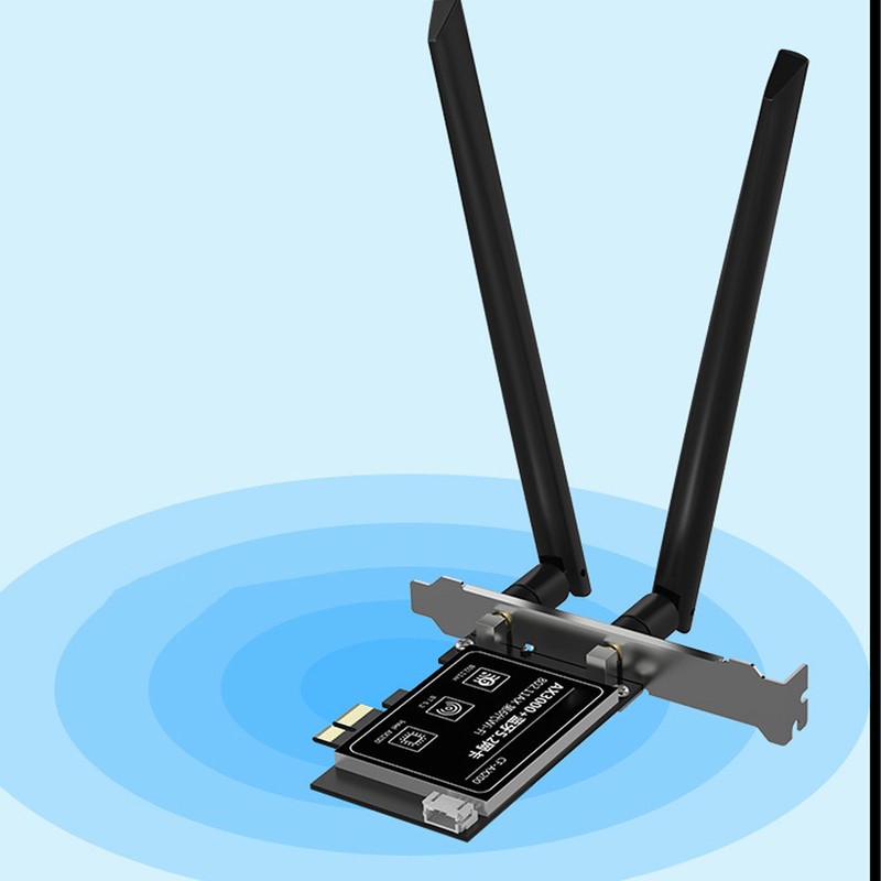 WiFi 6 PCIe Card AX3000Mbps 2.4GHz 5GHz Dual Antenna BT5.2