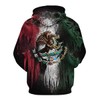 TiwBski Novelty Mexico Flag Print Hoodies Mexican Eagle Graphic Sweatshirt