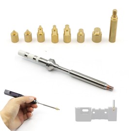 NovelLife Heat Set Insert Tool M2 M3 M4 M5 M6 M8 Hot Melt Brass Knurled Nut Embedded Insertion Tip Adapter Kit 3D Printed Parts Install for TS100 TS101 Pine64 936 900M Soldering Iron