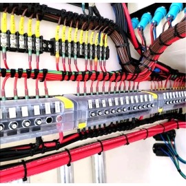 225FWY 100 PACK 4" INCH CABLE ZIP TIE-WRAP NYLON BLACK 25 LBS UV FASTEN STRAP WIRE LOOP