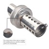 Larcele Motorcycle 48mm Adjustable and Detachable Universal Inclined Rear Silencer