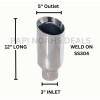 PAPI NOAHS DEALS 5in BIG SILVER EXHAUST TIP 2.5in INLET
