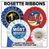 Lawyer White Rosette Ribbon Award, Law School Gavels Trophy Ribbon