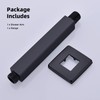 6 Inch Square Ceiling Mount Shower Arm with Flange, Stainless