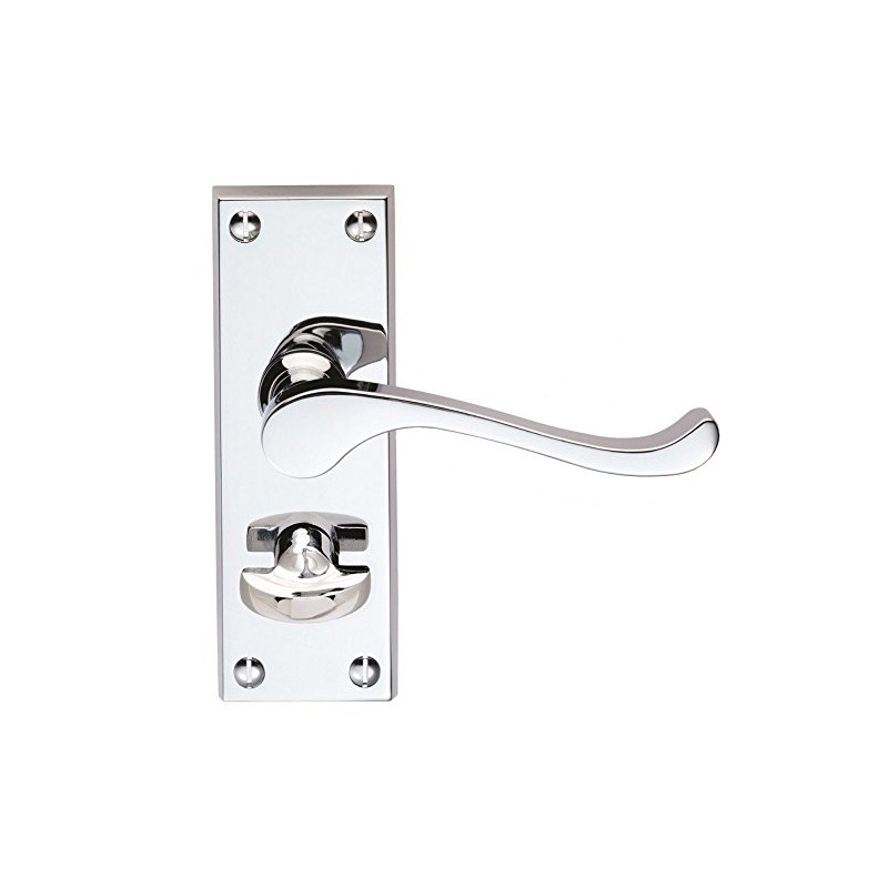 VICTORIAN SCROLL LEVER ON BACKPLATE - PRIVACY (CONTRACT RANGE)