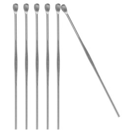 JECOMPRIS JECOMPRIS 6pcs Sliver Metal Ear Cleaner Ear Pick Ear Spoon Earwax Remover Tool Stainless Steel Earpicks Ear Cleaner Remove Tool