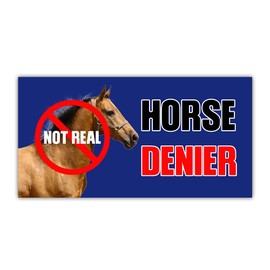 HOSALA (3Pcs - 7.5x3.75 IN) Horse Denier Car Bumper Sticker, Funny Quirky Car Decal, Adult Humor Truck Minivan Trailer Vehicle Decoration, Teens Meme Car Accessories, Gift For Family, Friends