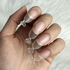 JOGA Short Almond Nail Tips, 1 Count (Pack of 240), Clear