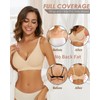 WOWENY Deep V Bras for Women No Underwire Smooth Wireless