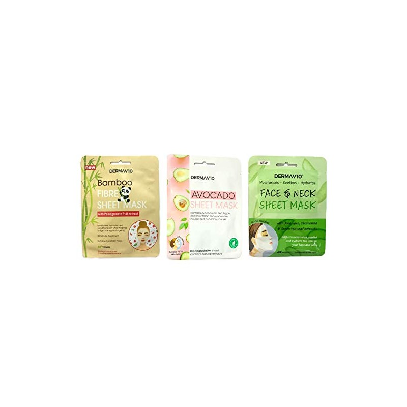 Derma V10 Face & Neck Mask Aloe Vera