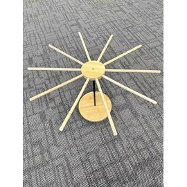 NiHome 360° Rotating Pasta Drying Rack with 10 Arms for Homemade Pasta, Spaghetti, Fettuccine, Noodles, Lo Mein & More, Easy Assembly Large Capacity Collapsible Stand with Adjustable Height Up to 33"