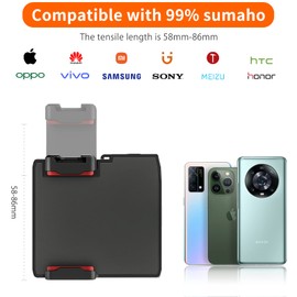 WEWOGA Smartphone Camera Closure CapGrip Selfie Phone Tripod Mount Camera Handle Tripod Handle with Light 1/4 Inch Cold Shoe Removable Wireless Remote Control Compatible for Smartphone