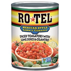 Ro-Tel Mexican Style Diced Tomatoes with Lime Juice and Cilantro, 10 Ounce (Pack of 12)