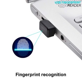 KamKorda USB Fingerprint Reader | 1 Pack | for Windows 10 Hello | 360° Degree Sensor Touch Security Fingerprint Scanner | USB 3.0 | Computer Lock Password Key for PC or Laptop