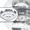 Cainjiazh 11.8" Modern Crystal Chandeliers LED Crystal Ceiling Light Fixture