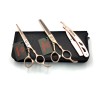 EVOLVING Kit Tijeras Rosa Oro 6 Pulgadas Barbero Estilista Evolving