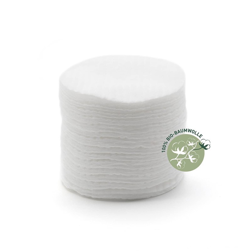 Larelle GOTS Ecocert Organic Cotton Pads Round 80 Pieces Approx.