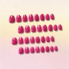 SXVME Uñas postizas cortas de gel suave, 32 piezas, 16