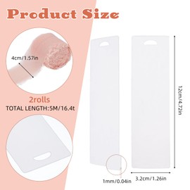 NICENEEDED 60 Pieces Acrylic Bookmark Blanks Set Clear Acrylic Bookmark Sublimation Bookmark with 2 Rolls Chiffon Silk