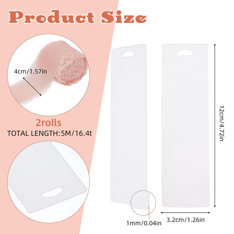 NICENEEDED 60 Pieces Acrylic Bookmark Blanks Set Clear Acrylic Bookmark