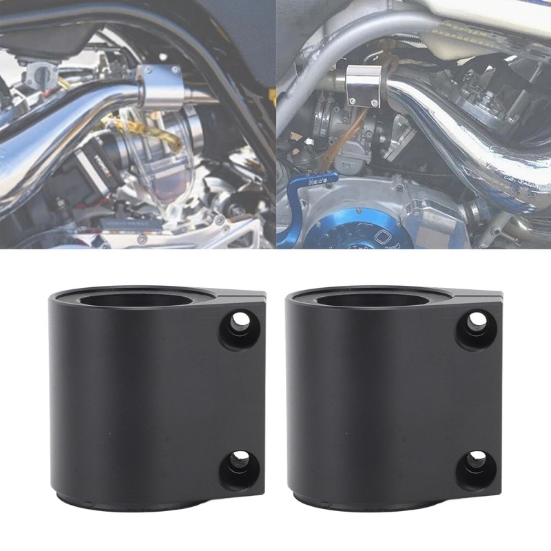 2pcs 1in High Temp Exhaust Clamp Aluminum Butt Joint Exhaust