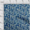 oneOone Cotton Jersey Blue Fabric Leaves Watercolor Sewing Craft Projects