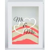 Sand Ceremony Set, White Shadow Box Mr. & Mrs, Shadow