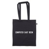 clothinx Computer says no - cotton bag, black, Langhenkel