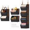 DIMJ Hanging Closet Organizer - 4 Tier Collapsible Hanging Shelves