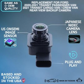 Backup Camera Replaces for 2020 2021 Ford Transit Passenger Van | 2021 Ford Transit Cargo Van/Crew Van OE Part # KK3Z19G490T KK3Z19G490D KK3Z19G490K KK3T19G490AD