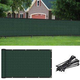 Coarbor Privacy Fence Screen Privacy Fence with Grommets Green Heavy Duty Outdoor Fence Cover 150 GSM Privacy Screen for Garden Outdoor Backyard Chain Link Fence 6'x40'