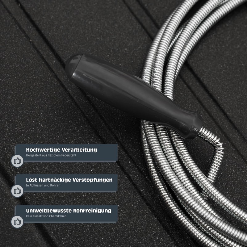 HELPMATE Pipe Cleaning Spiral Diameter 6 mm - 3 m