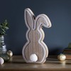 Lights4fun Lights4fun LED Neon Osterhase aus Holz warmwei? 30cm batteriebetrieben