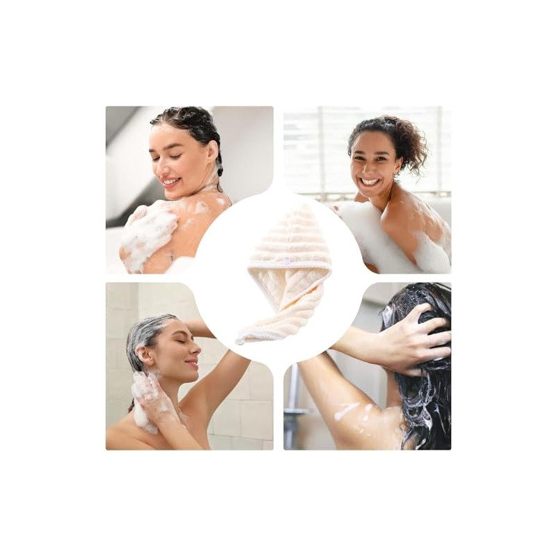 Yacooda ヘアドライタオル ドライキャップ 速乾 超吸水極厚 速乾 髪タオル お風呂上がり ふわもこ ヘアターバン