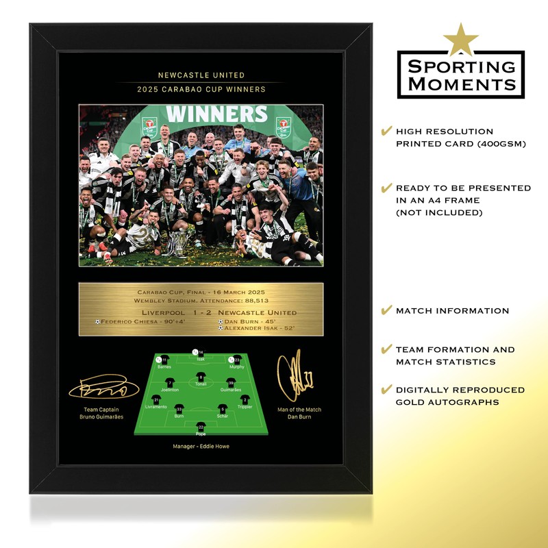 Sporting Moments Newcastle United 2025 League Cup Winners - Commemorative