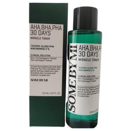 Some By Mi AHA BHA PHA 30-Day Miracle Toner 150ml (Contains Tea Tree Leaf Moisture, for Sensitive Skin) / 썸바이미 AHA BHA PHA 30일 미라클 토너 150ml (티트리 잎수분 함유 민감성 피부용)