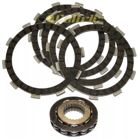 Caltric Clutch Plates & One Way Bearing for Yamaha Bear Tracker 250 YFM250X 2X4 1999-04