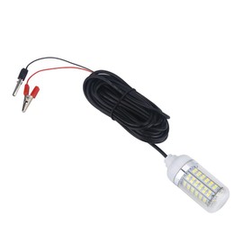 Bnineteenteam Luz de Pesca, lámpara de luz de Pesca submarina LED Sumergible de 12V para Exteriores con Cable(6.50 * 6.50 * 11.00cm-luz Blanca) carnada